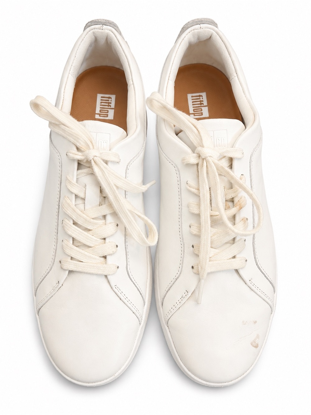 Fitflop Rally White Leather Casual Sneakers size 9